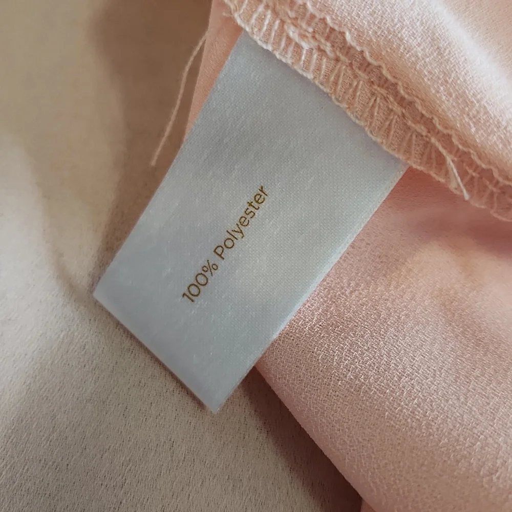 Decree Sheer Peach Blouse, XL - Picture 9 of 10